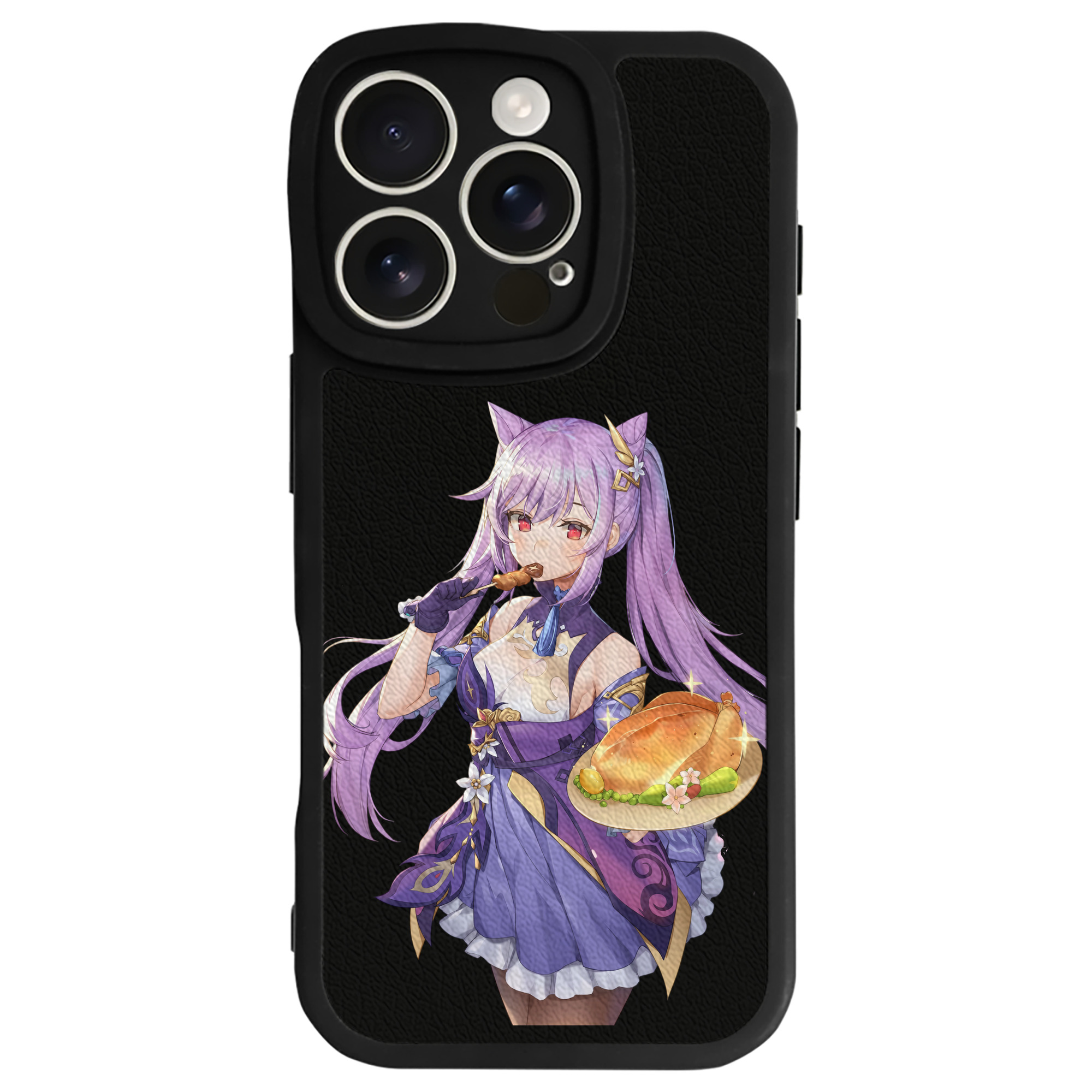 げんし神 刻晴 こくせい genshin Kokusei 【iPhone 16シリーズ対応】シリコンスマホケース（レザー調） 材質：シリコン